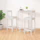 Tabourets de bar 2 pcs blanc 40x41,5x112 cm bois massif de pin 