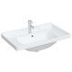 Évier de salle de bain blanc 81x48x23cm rectangulaire céramique 