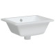 Évier salle de bain blanc 39x30x18,5 cm rectangulaire céramique 