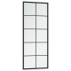 Miroirs muraux 2 pcs noir 100x40 cm métal 