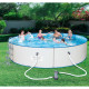 Ensemble de piscine hydrium avec cadre en acier rond 460x90 cm 