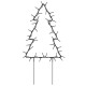  Décoration lumineuse arbre de Noël piquets 3 pcs 50 LED 30 cm 