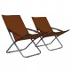 Chaises pliables de plage 2 pcs tissu - Couleur au choix Marron