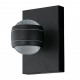 Lampe murale led d'extérieur sesimba 2x3,7 w noir 