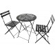 Table et chaises de jardin en métal illustrations - Couleur au choix Noir