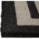 Paillasson tapis de sol porte d’entrée essuie-pieds long fibres de coco tapis gris 
