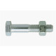 Boulon VISWOOD Tête hexagonale - Ecrou hexagonal acier zingué blanc - Ø 6 x 60/18 mm - Boite de 200 - 9886060 