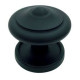 Bouton 47 BOUVET fixe sur rosace pleine - Fer cémenté noir - 8127 
