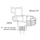 Entrée d'air hygroréglable acoustique 37DNE 5-45m³ Isola Hy ANJOS Blanc - 420x45x40 mm - 0690 