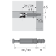 Goujon Twister euro DU 243 HETTICH - Serr. 20 mm - 5/11x24 - 20056 