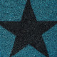 Paillasson tapis de sol porte d’entrée essuie-pieds étoiles fibres de coco bleu  