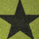 Paillasson tapis de sol porte d’entrée essuie-pieds étoiles fibres de coco vert  