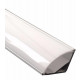 Profilé angulaire aluminium 1m couvercle blanc opaque 
