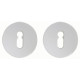 Paire rosace serrure S80 NORMBAU - Trou de clé - Blanc 19 - 247110 