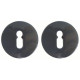 Paire rosace serrure S80 NORMBAU - Trou de clé - gris foncé 18 - 247110 