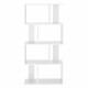Bibliothèque pour salon meuble de rangement étagères mdf mélaminé 130 cm blanc 