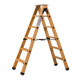 Escabeau double accès bois 2x5 marches + tablette centaure - 483605 