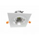 Spot encastrable led cob carré orientable 12w 80 - couleur eclairage au choix 