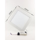 Downlight dalle led extra plate carré blanc 18w - couleur eclairage au choix 