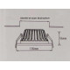 Downlight spot led cob carré 20w 130mm - couleur eclairage au choix 