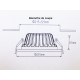 Downlight spot led cob carré convexe 40w 235mm - couleur eclairage au choix 