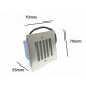 Encastré mural led f87 3w ip44 - couleur eclairage : blanc neutre 4000k - 5500k 