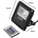 Projecteur led phare rgb + télécommande 10w ip65 