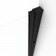 Paroi porte de douche à double portes pivotantes - flappy black 80 - 80x200cm - profile noir mat - verre transparent 6mm 