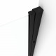 Paroi porte de douche à double portes pivotantes - flappy black 80 - 80x200cm - profile noir mat - verre transparent 6mm Aurlane - FAC224 