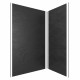 Pack panneaux muraux ardoise noir en composite - profilé d'angle et finition anodisé brillant - 90x120cm - stone'it slate 90x120 Aurlane - FAC384 