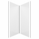 Pack panneaux muraux blanc en aluminium avec profilé d'angle et de finition noir mat - 90 x 90cm - wall'it blanc 90x90 Aurlane - FAC402 