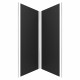 Pack panneaux muraux noir en aluminium avec profilé d'angle et de finition anodise brillant - 90 x 90cm - wall'it black 90x90 