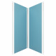 Pack panneaux muraux bleu en aluminium avec profilé d'angle et de finition anodise brillant - 90 x 90cm - wall'it blue 90x90 