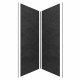 Pack panneaux muraux ardoise noir en composite avec profilé d'angle et de finition noir mat- 90 x 90cm - stone'it slate 90x90 Aurlane - FAC406 
