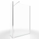 Pack paroi de douche transparent 120cm profile chrome - freedom 2 120 + barre de fixation freedom 2 telescopic + volet pivotant freedom 2 pivot 