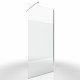 Pack paroi de douche depolie 90cm profile chrome - dim: 90x200cm - freedom 2 depoli 90 + barre de fixation freedom 2 telescopic 