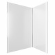 Pack panneaux muraux blanc mat - 90 x 120cm - en aluminium avec profilé d'angle et de finition anodisés chrome - wall'it blanc 90x120 