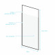 Paroi de douche 120x203cm à structure noir mat extensible 203cm à 273cm stretchy Aurlane - FAC665 