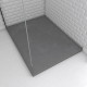 Receveur à poser en matériaux composite SMC – Finition ardoise gris – 90x120cm – ROCK 2 GREY 90 Aurlane - FAC698 