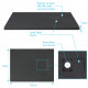 Receveur à poser en matériaux composite SMC – Finition ardoise noire – 90x120cm – ROCK 2 BLACK 90 Aurlane - FAC699 