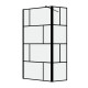 Paroi de douche avec pivot 80+40x195cm - sérigraphie type briques et profilés noir - dark blocks Aurlane - FAC928 