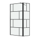 Paroi de douche avec pivot 100+40x195cm - sérigraphie type briques et profilés noir - dark blocks Aurlane - FAC929 