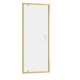 Porte de douche pivotante 80x200cm - profilés or doré brossé - verre trempé 6mm - goldy crush 