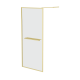 Paroi de douche or doré brossé 90x200cm - porte-serviette et étagère - goldy contouring shelf 