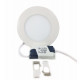 Downlight dalle led extra plate ronde blanc 12w - couleur eclairage au choix 