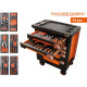 Servante d'atelier 6 tiroirs équipée 43 outils dans 6 modules, fidex-810491 