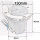 Spot extérieur encastrable sol led 5w ip65 80 ø130 - couleur eclairage au choix 
