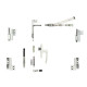 Kit oscillo-battant galicube 2v fapim à crémone nefer midi - compas moyen 402 à 750 mm - blanc 9005 - 1331ff_37 