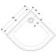 Receveur céramique d'angle GEBERIT Renova - 90 x 90 extra-plat à poser/encastrer - 00725800000AG3 