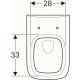 WC suspendu GEBERIT Renova Standard - Avec bride - 360x340x540 mm - 202150000 